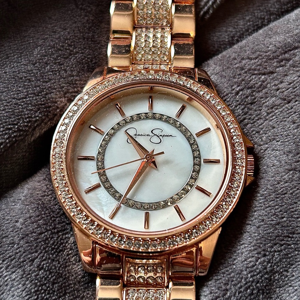 Jessica Simpson Rose Gold Women's Watch
